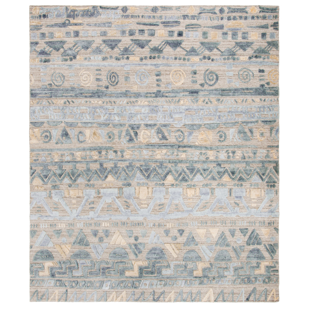 SAFAVIEH ELM181M Elements Light Blue / Beige Image 2