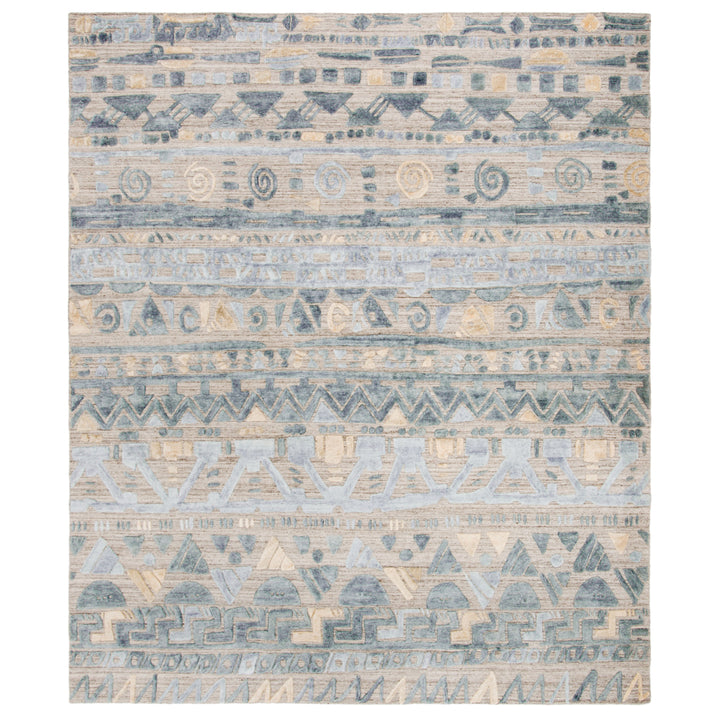 SAFAVIEH ELM181M Elements Light Blue / Beige Image 2