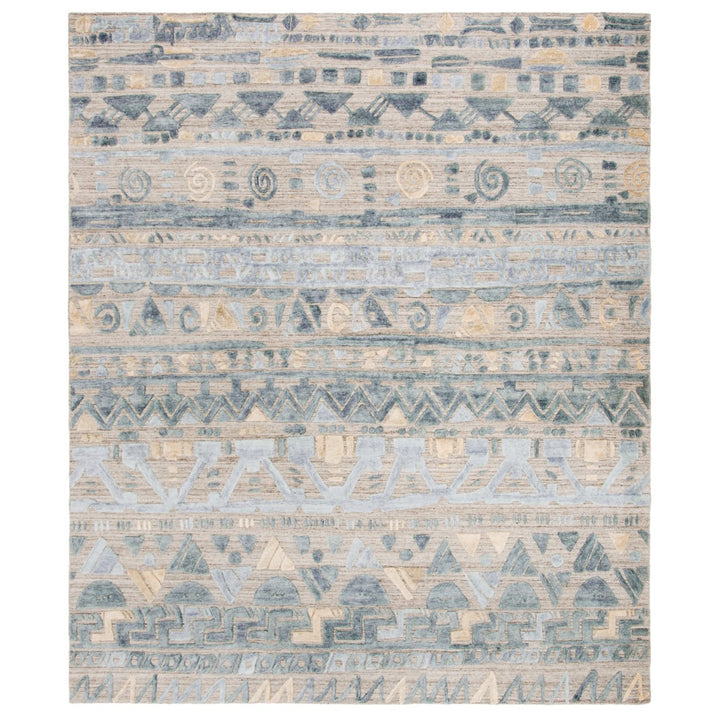 SAFAVIEH ELM181M Elements Light Blue / Beige Image 1