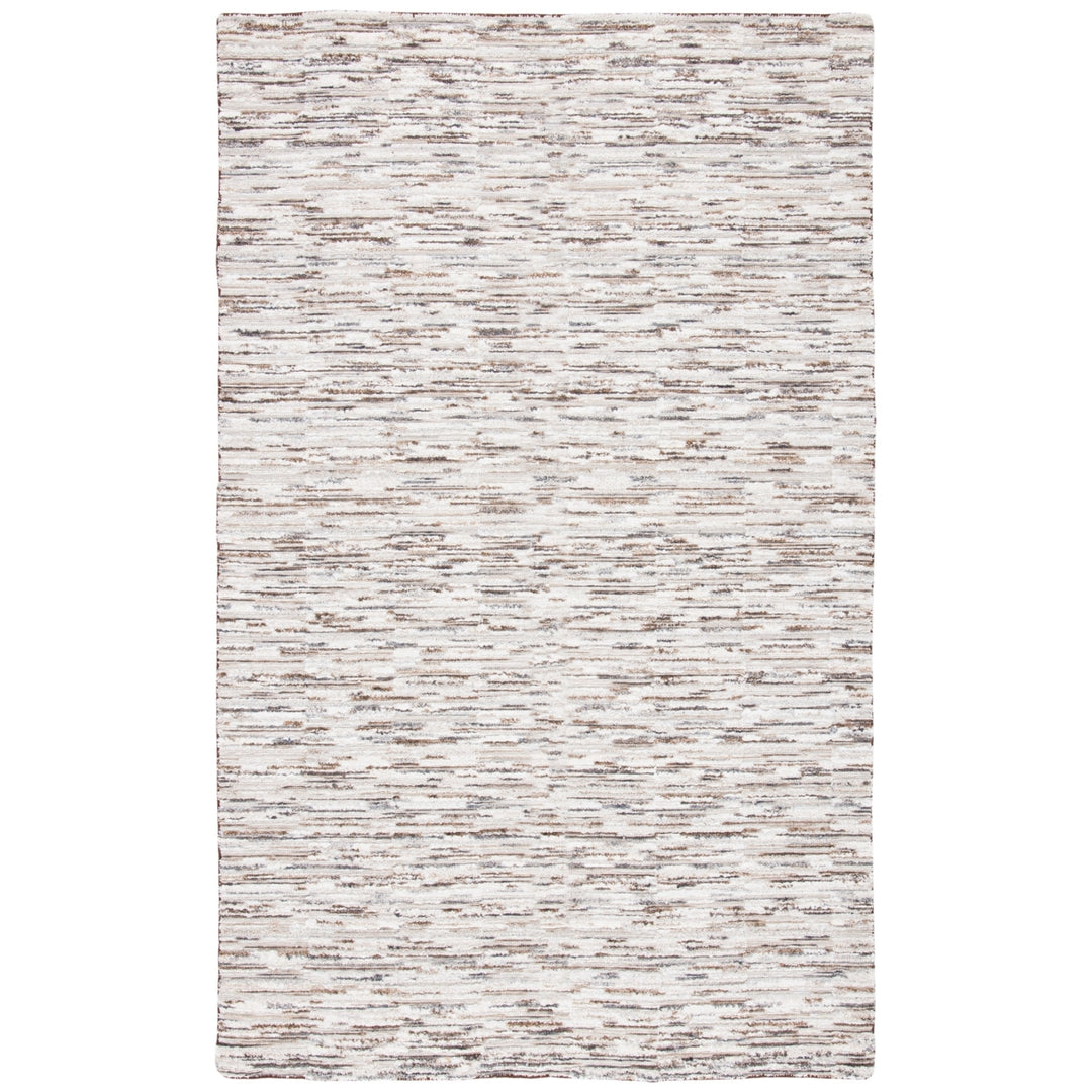 SAFAVIEH Elements ELM202T Handmade Brown / Light Grey Rug Image 2