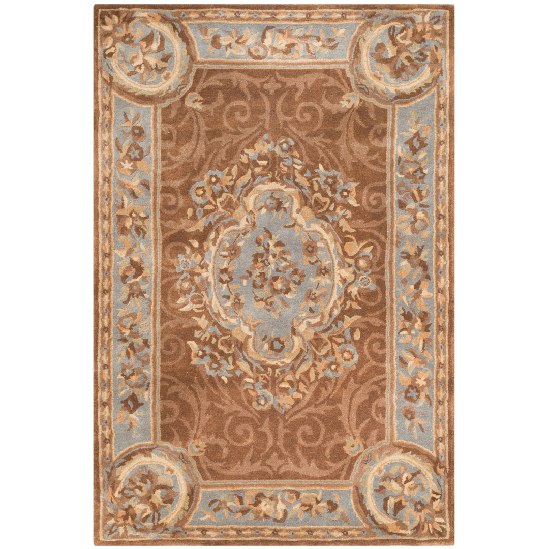 SAFAVIEH Empire EM409A Handmade Blue / Brown Rug Image 9