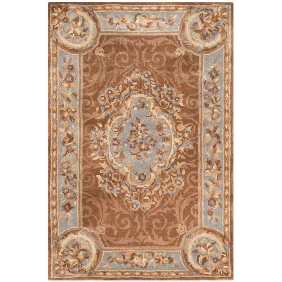 SAFAVIEH Empire EM409A Handmade Blue / Brown Rug Image 1