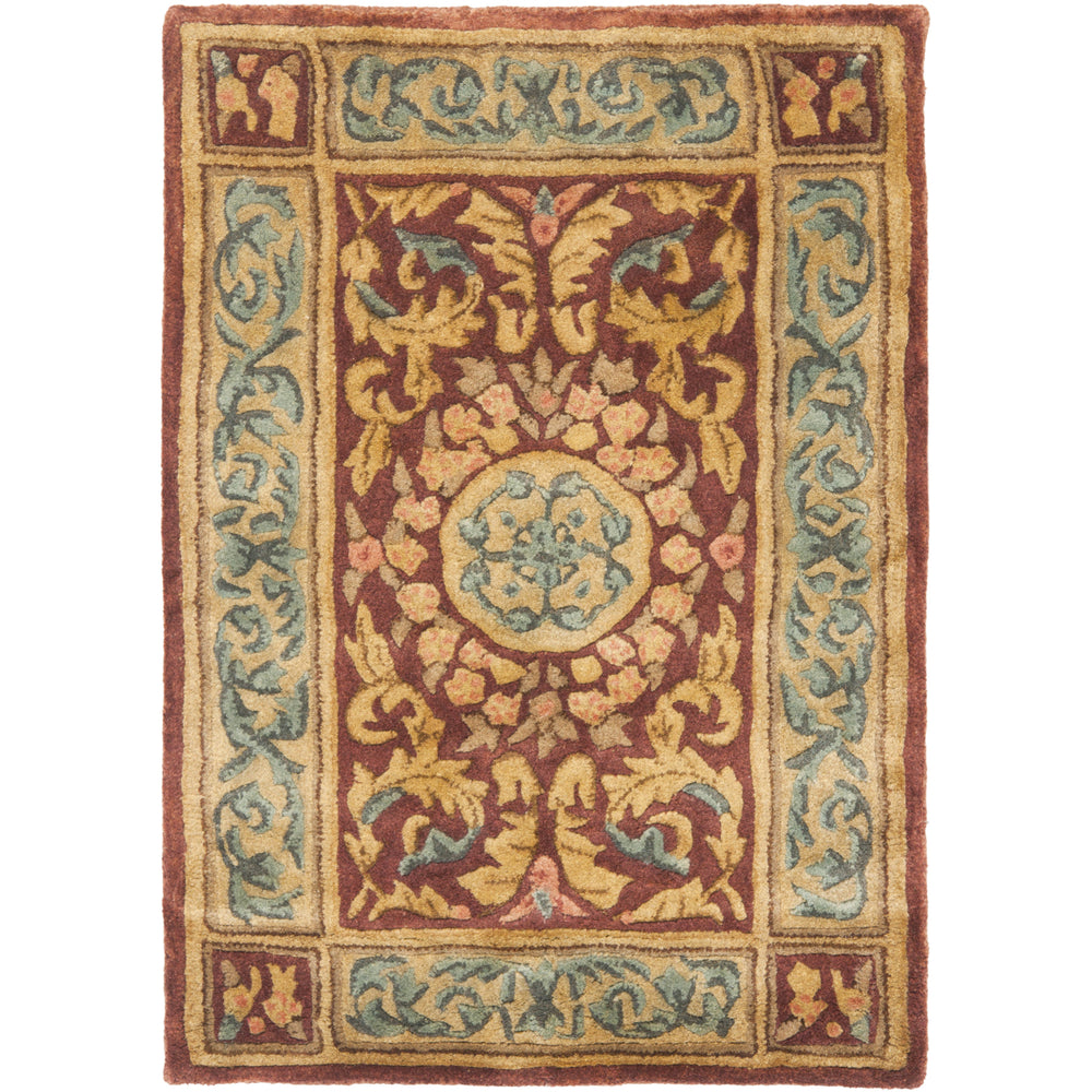 SAFAVIEH Empire EM421A Handmade Burgundy / Gold Rug Image 2