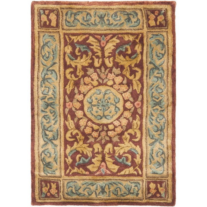 SAFAVIEH Empire EM421A Handmade Burgundy / Gold Rug Image 1