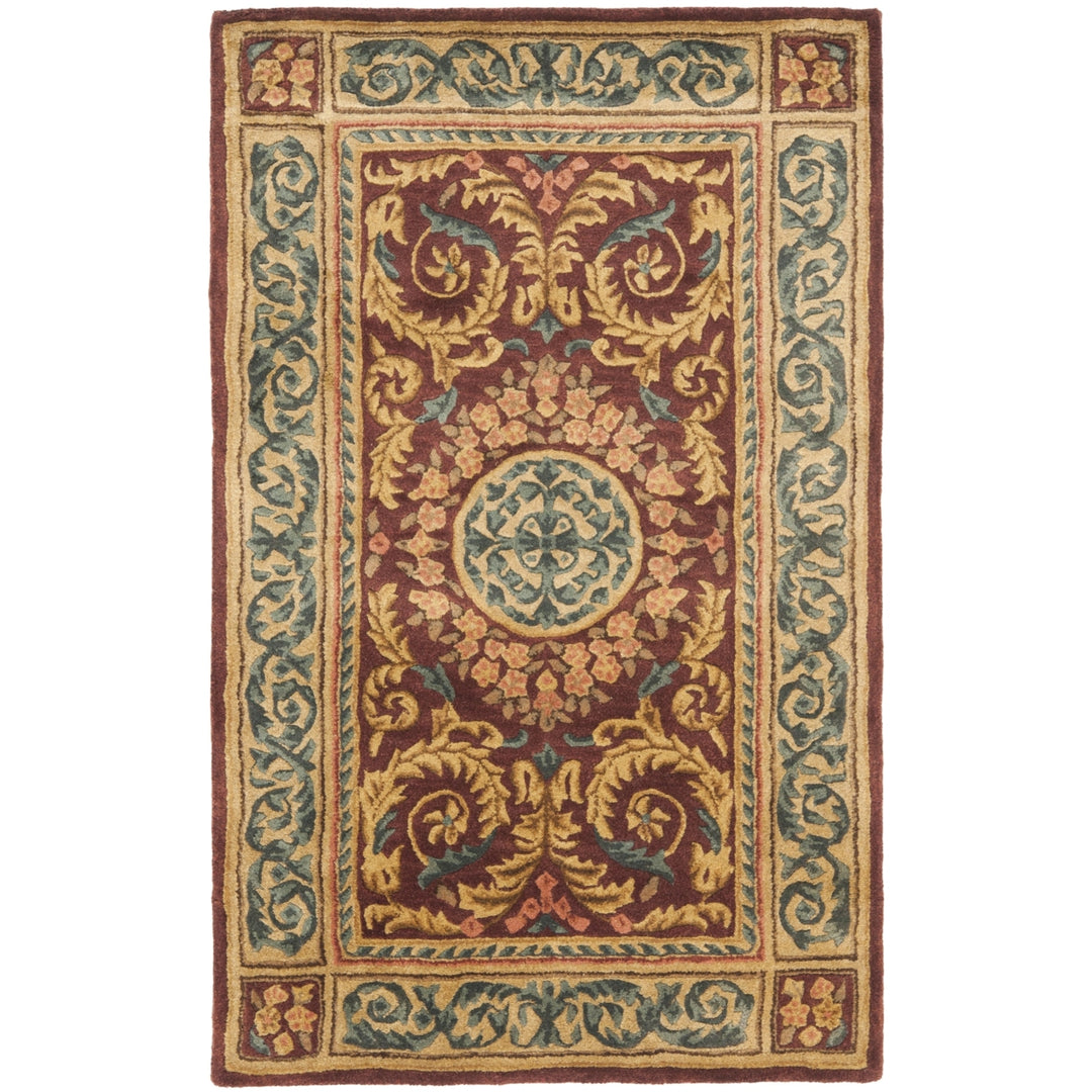 SAFAVIEH Empire EM421A Handmade Burgundy / Gold Rug Image 4