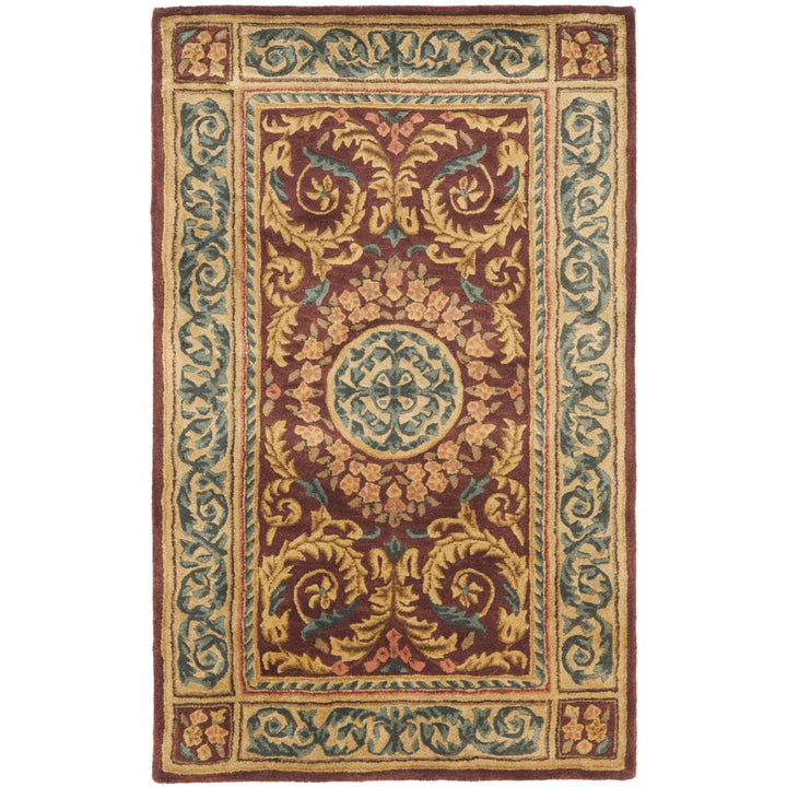 SAFAVIEH Empire EM421A Handmade Burgundy / Gold Rug Image 4