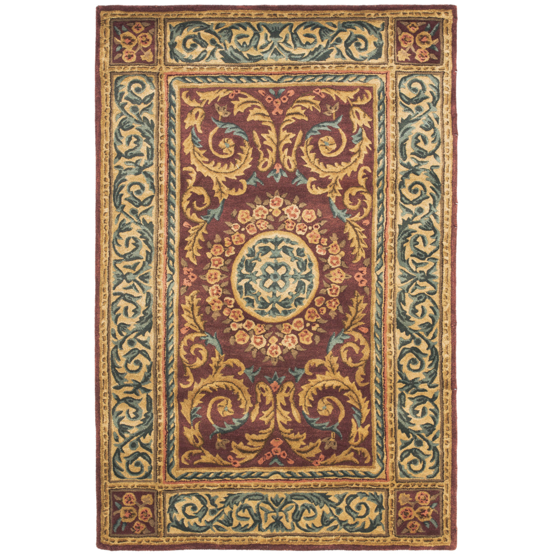 SAFAVIEH Empire EM421A Handmade Burgundy / Gold Rug Image 5