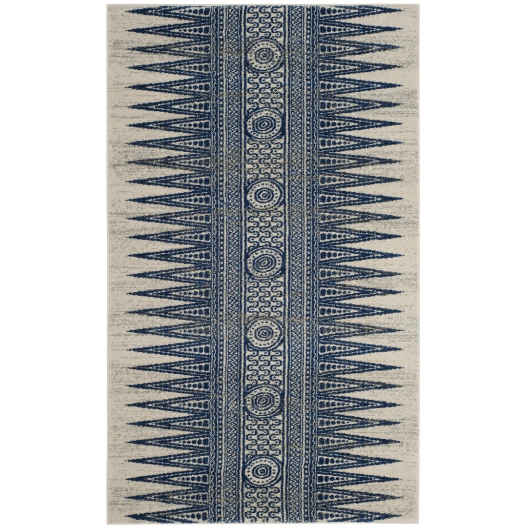 SAFAVIEH Evoke Collection EVK226C Ivory / Blue Rug Image 1