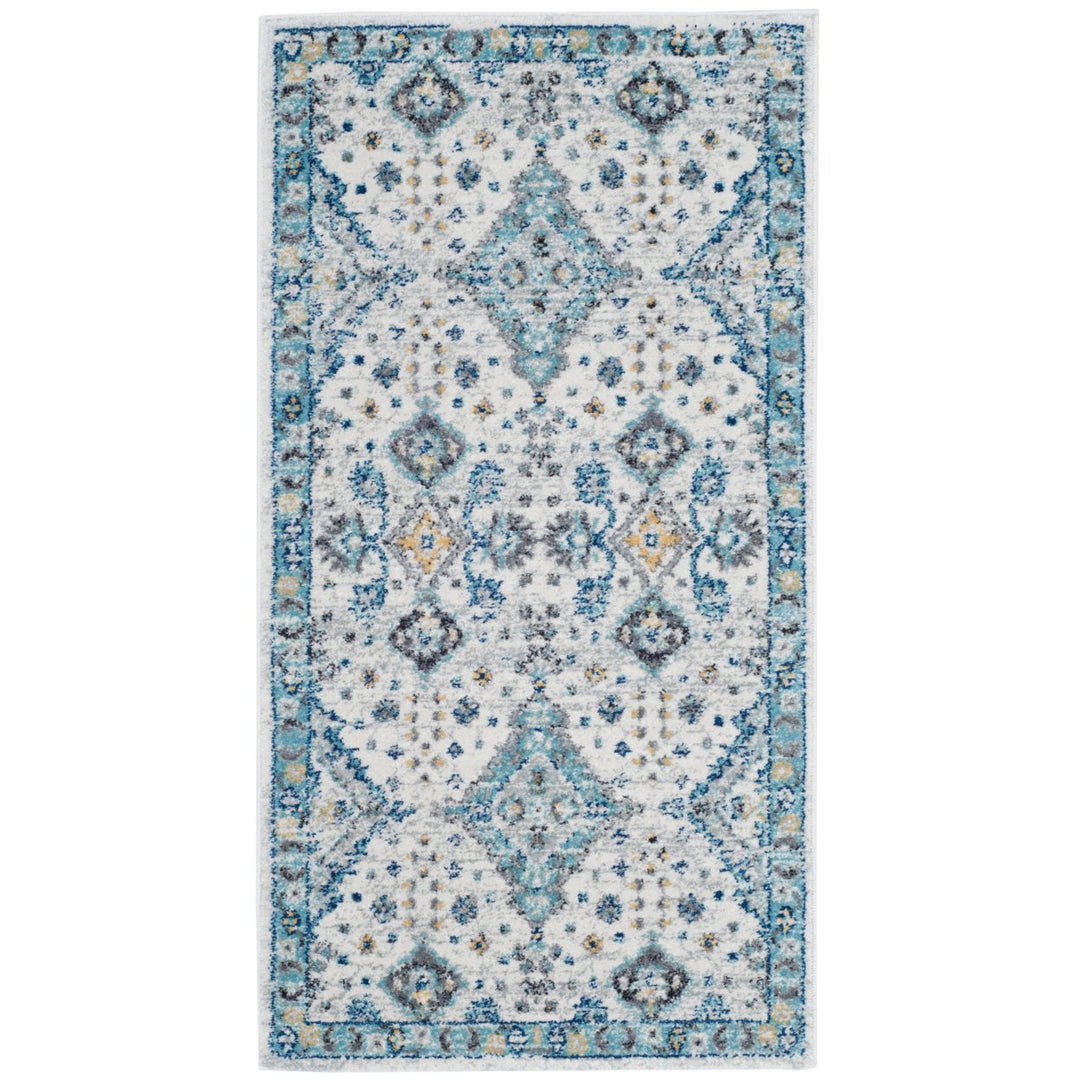 SAFAVIEH Evoke Collection EVK224C Ivory / Light Blue Rug Image 1