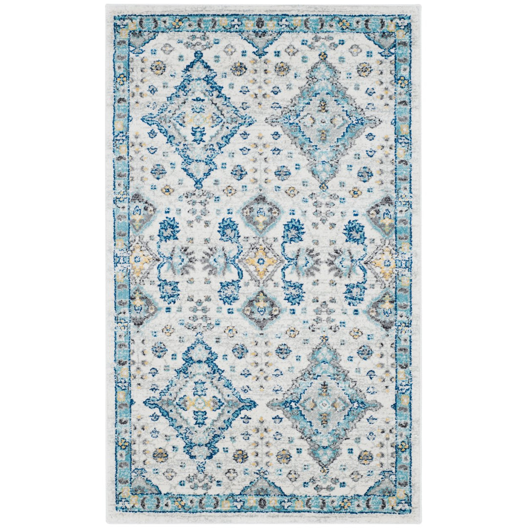 SAFAVIEH Evoke Collection EVK224C Ivory / Light Blue Rug Image 1