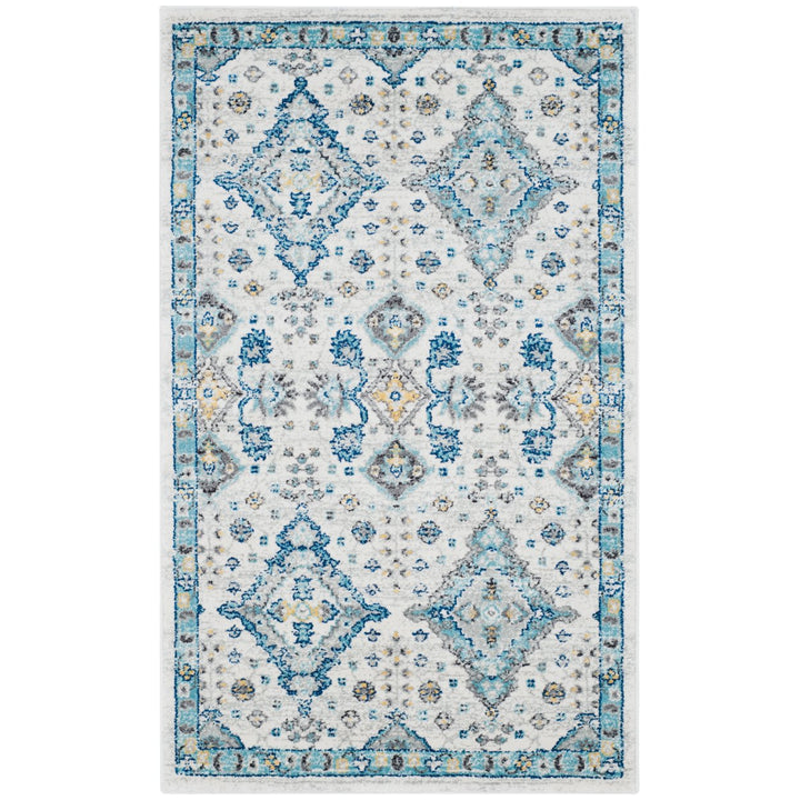 SAFAVIEH Evoke Collection EVK224C Ivory / Light Blue Rug Image 1