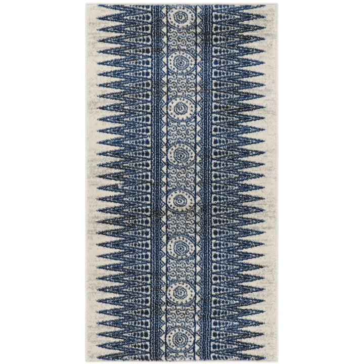 SAFAVIEH Evoke Collection EVK226C Ivory / Blue Rug Image 1