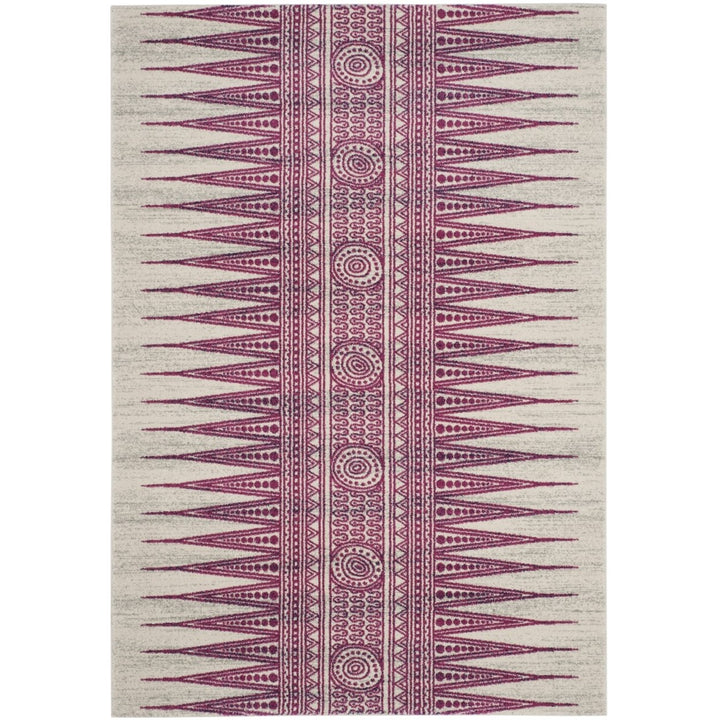 SAFAVIEH Evoke Collection EVK226F Ivory / Fuchsia Rug Image 1