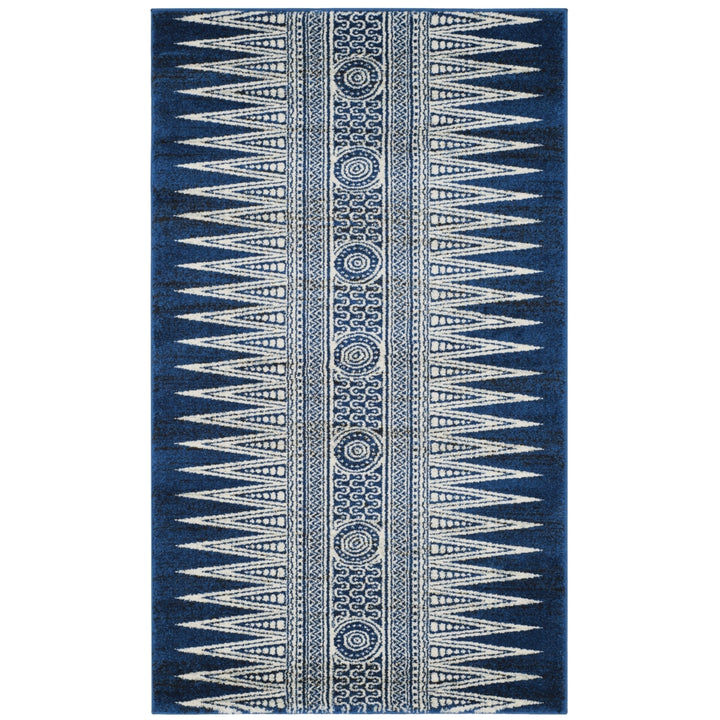 SAFAVIEH Evoke Collection EVK226A Royal / Ivory Rug Image 8