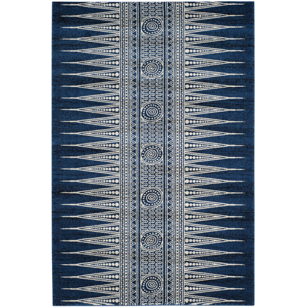 SAFAVIEH Evoke Collection EVK226A Royal / Ivory Rug Image 9