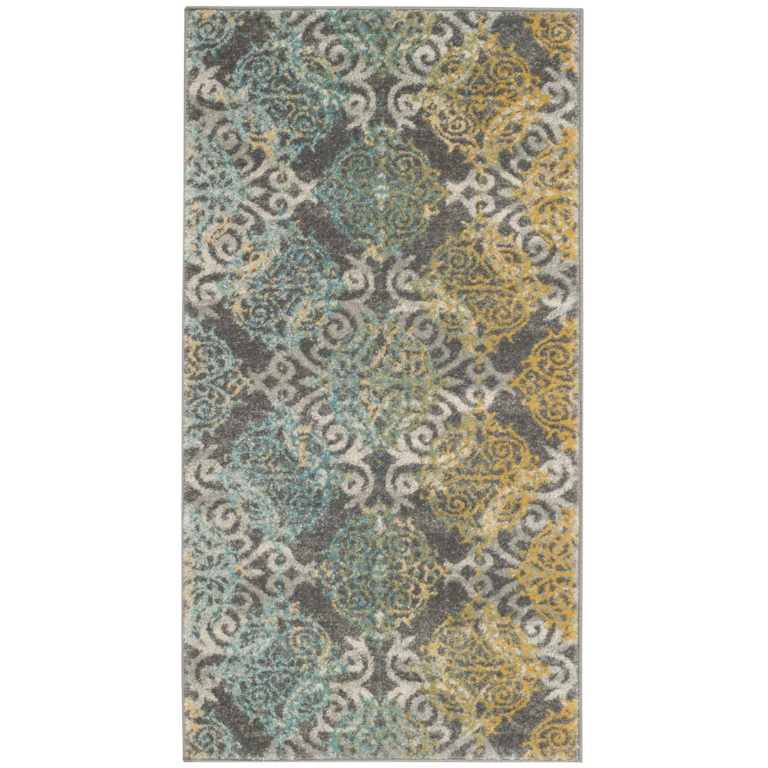 SAFAVIEH Evoke Collection EVK230D Grey / Ivory Rug Image 1