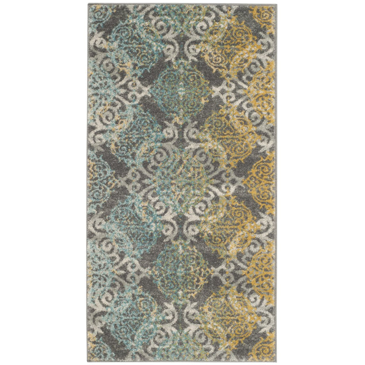 SAFAVIEH Evoke Collection EVK230D Grey / Ivory Rug Image 1