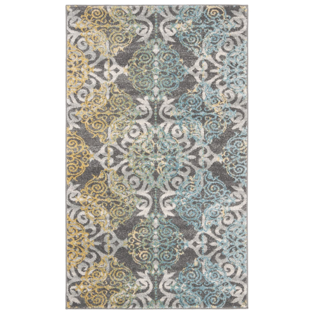 SAFAVIEH Evoke Collection EVK230D Grey / Ivory Rug Image 1