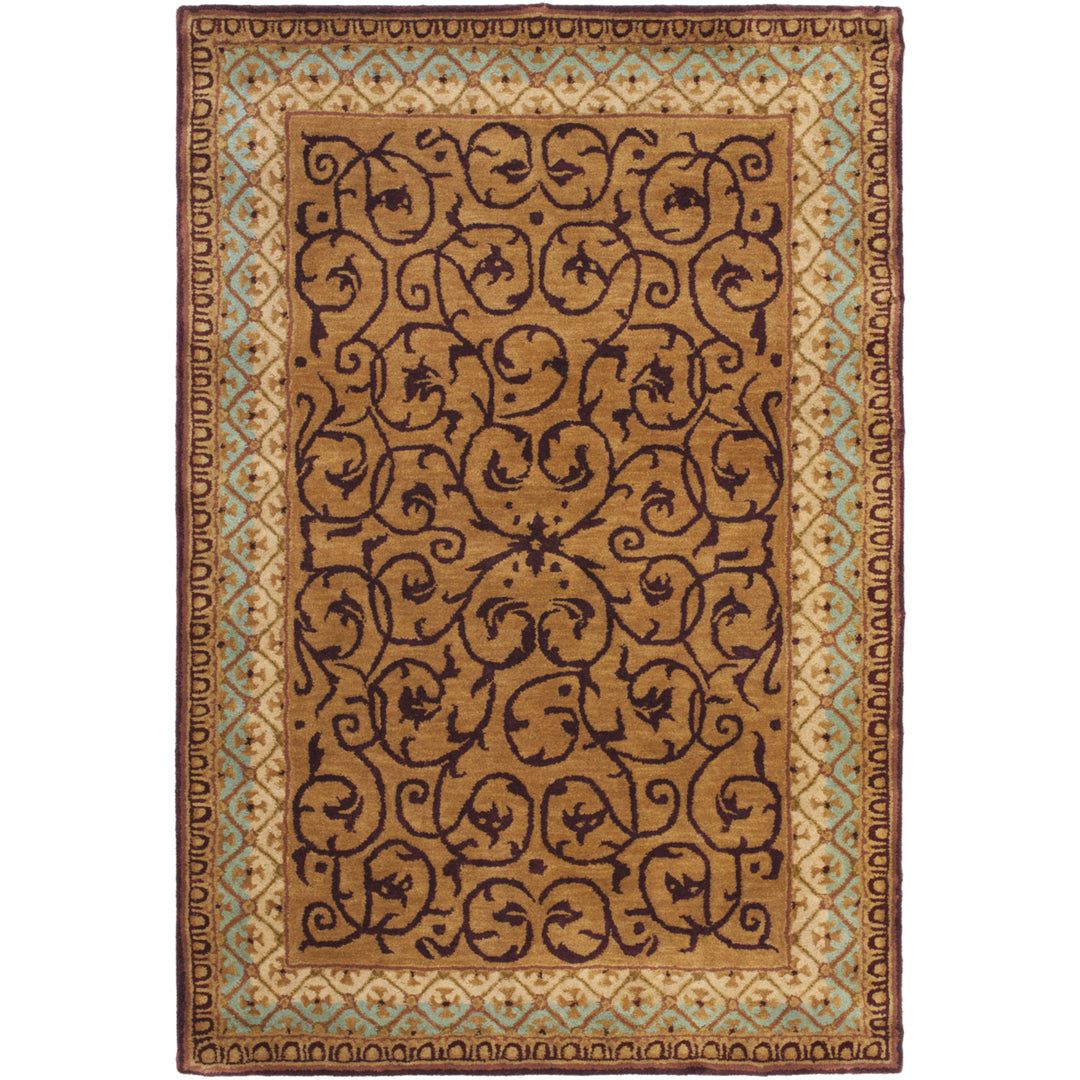 SAFAVIEH Empire EM425A Handmade Brown / Blue Rug Image 1