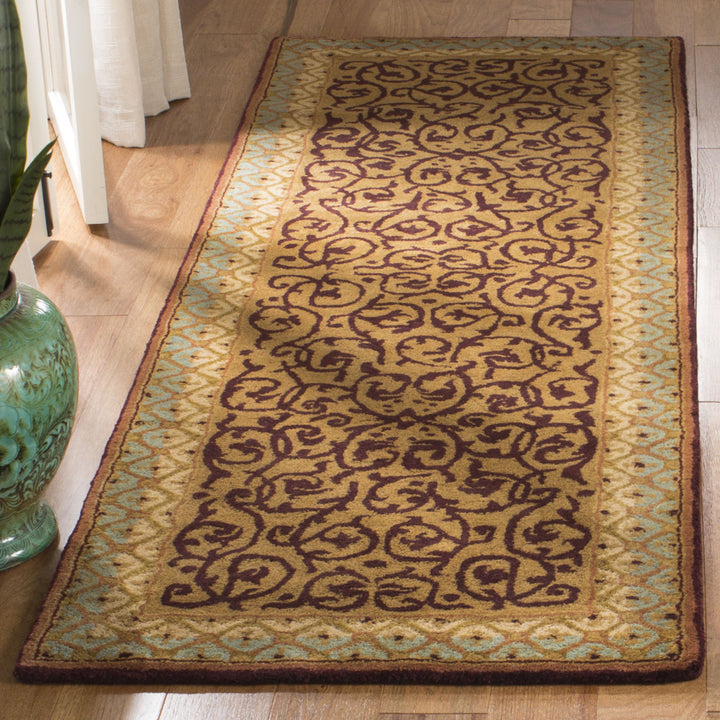 SAFAVIEH Empire EM425A Handmade Brown / Blue Rug Image 2