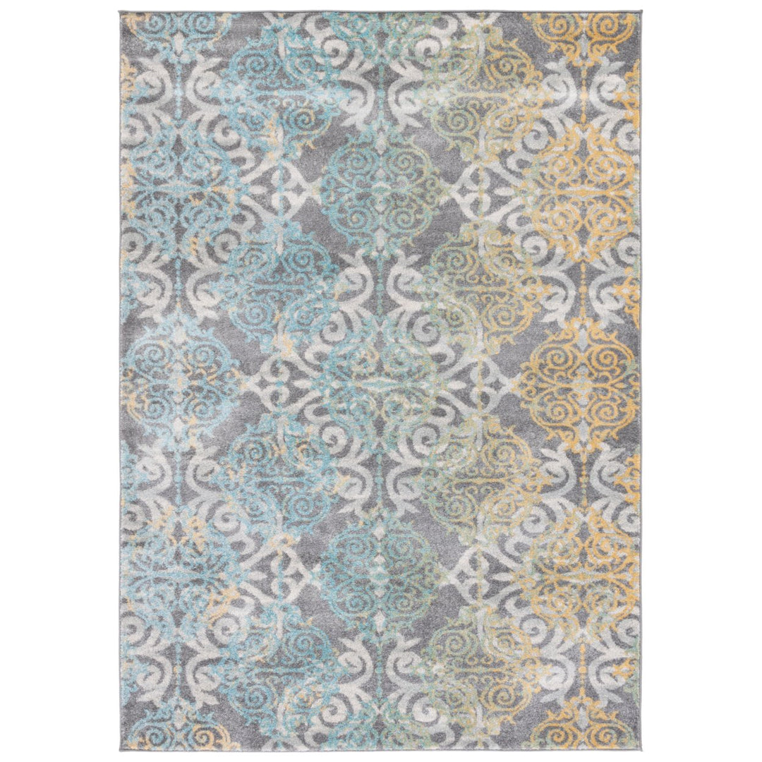 SAFAVIEH Evoke Collection EVK230D Grey / Ivory Rug Image 1