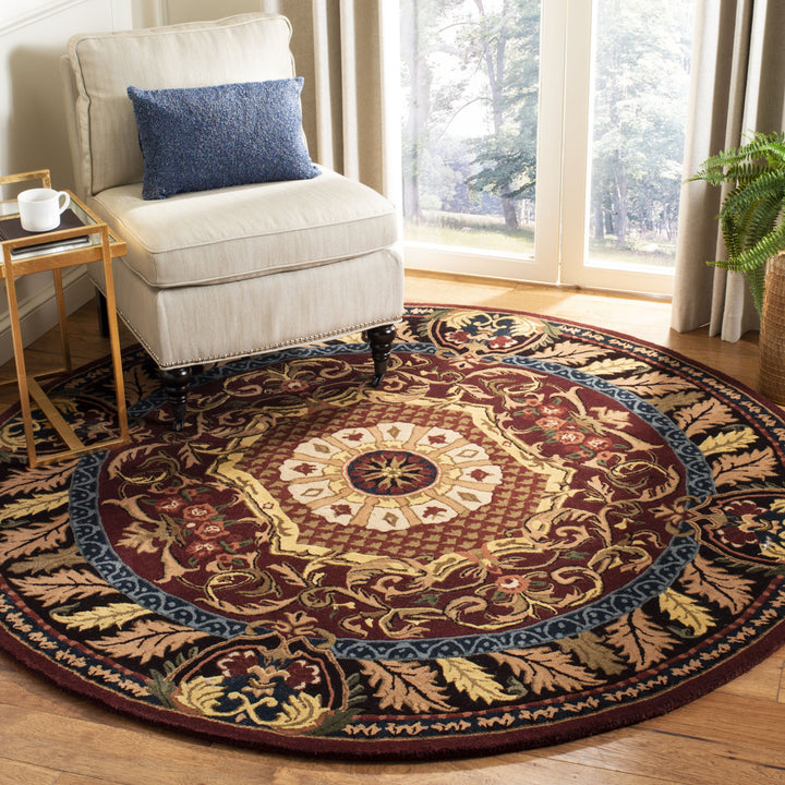 SAFAVIEH Empire EM424A Handmade Red / Burgundy Rug Image 2