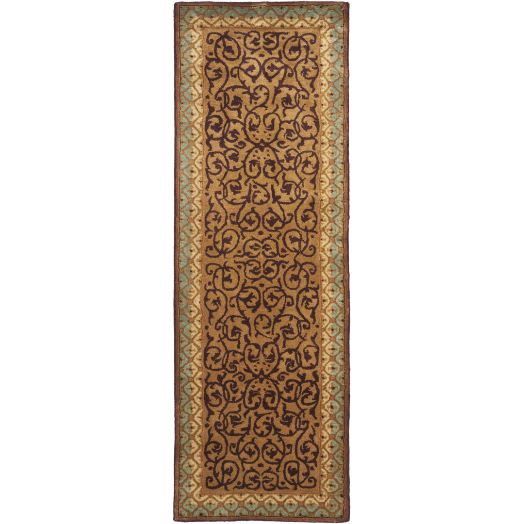 SAFAVIEH Empire EM425A Handmade Brown / Blue Rug Image 4