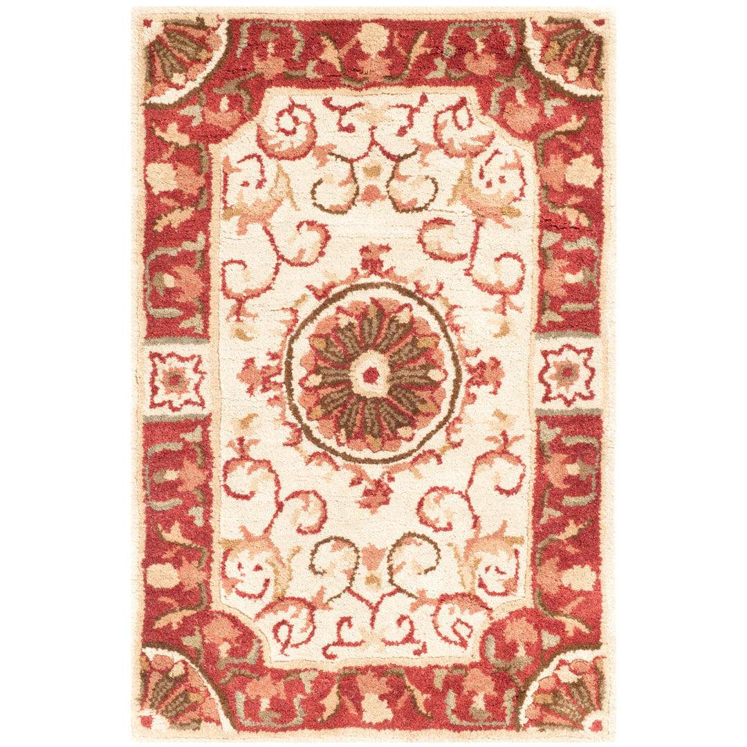 SAFAVIEH Empire EM459A Handmade Ivory / Red Rug Image 2