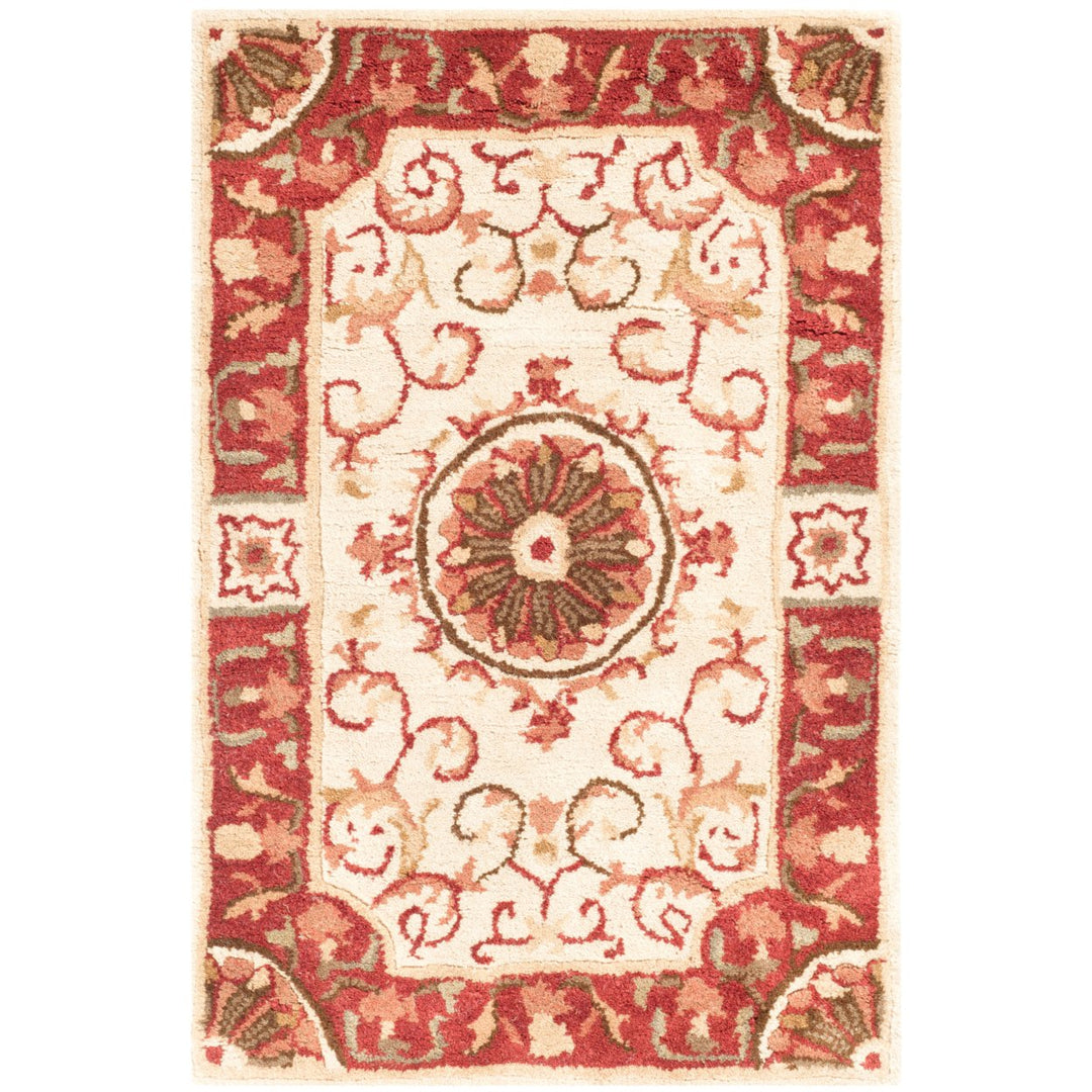 SAFAVIEH Empire EM459A Handmade Ivory / Red Rug Image 1