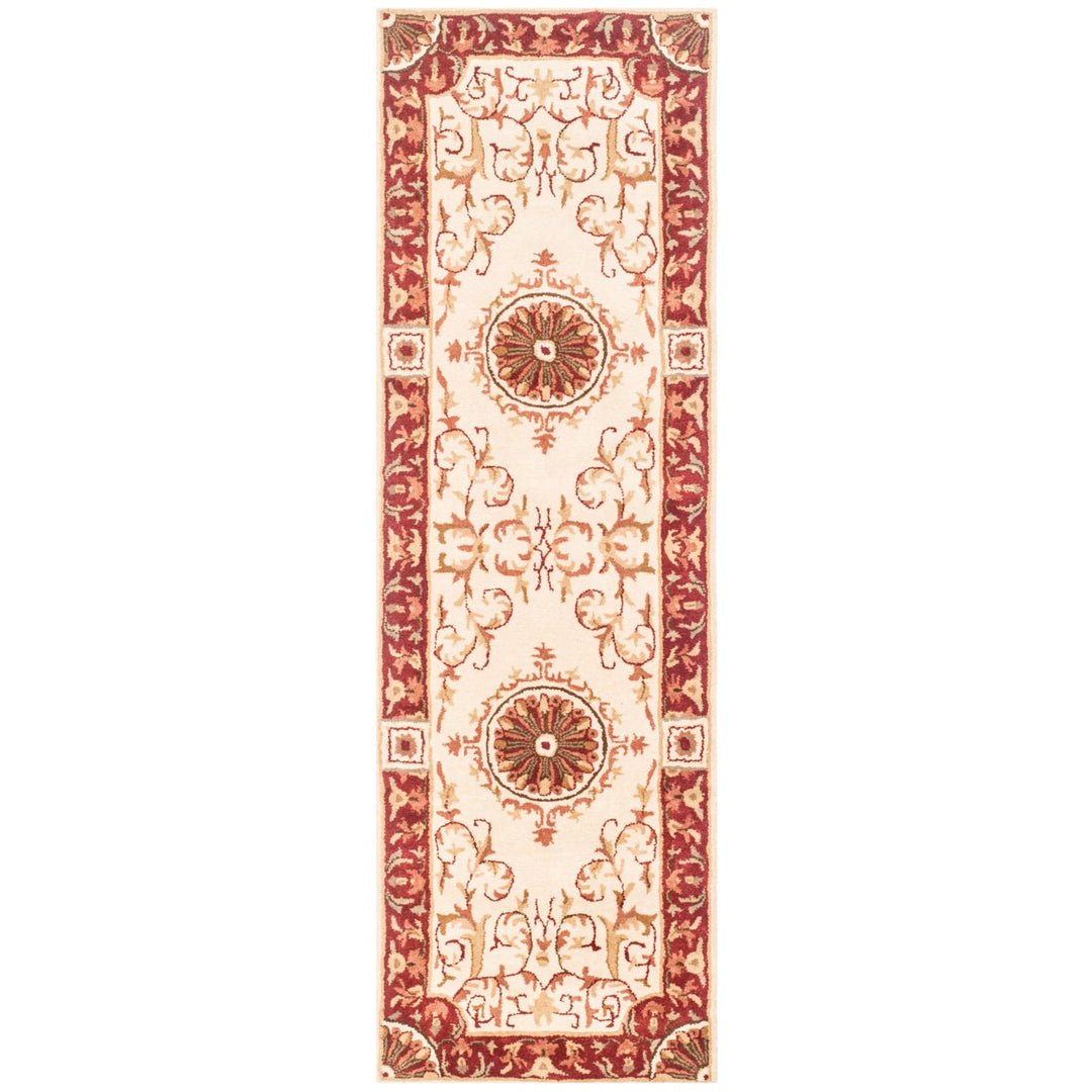 SAFAVIEH Empire EM459A Handmade Ivory / Red Rug Image 3