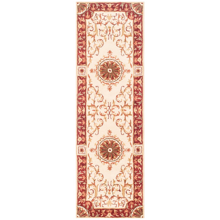 SAFAVIEH Empire EM459A Handmade Ivory / Red Rug Image 3