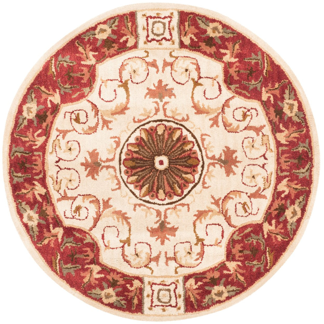 SAFAVIEH Empire EM459A Handmade Ivory / Red Rug Image 7