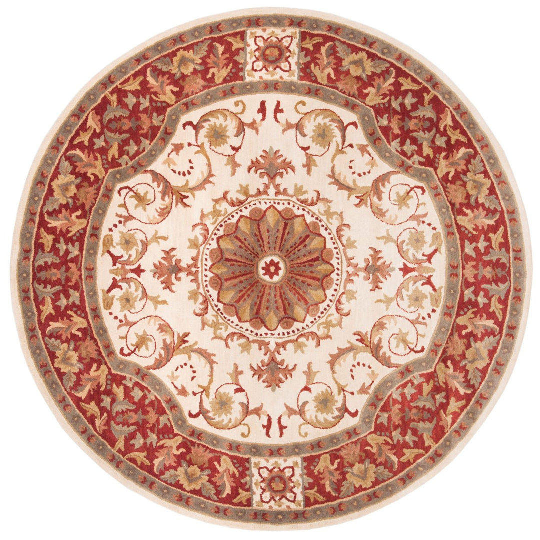 SAFAVIEH Empire EM459A Handmade Ivory / Red Rug Image 9