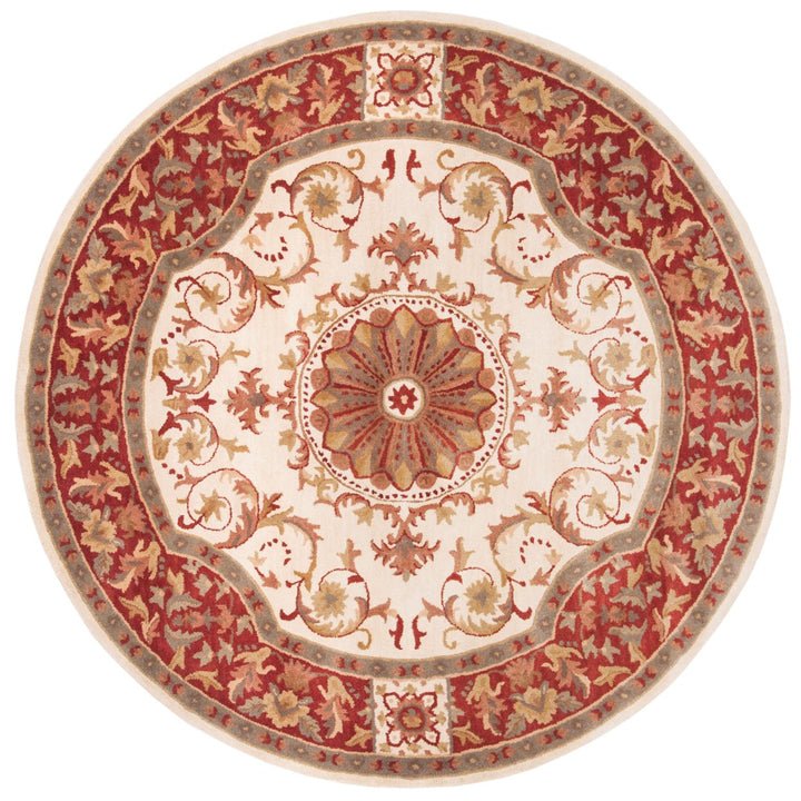 SAFAVIEH Empire EM459A Handmade Ivory / Red Rug Image 9