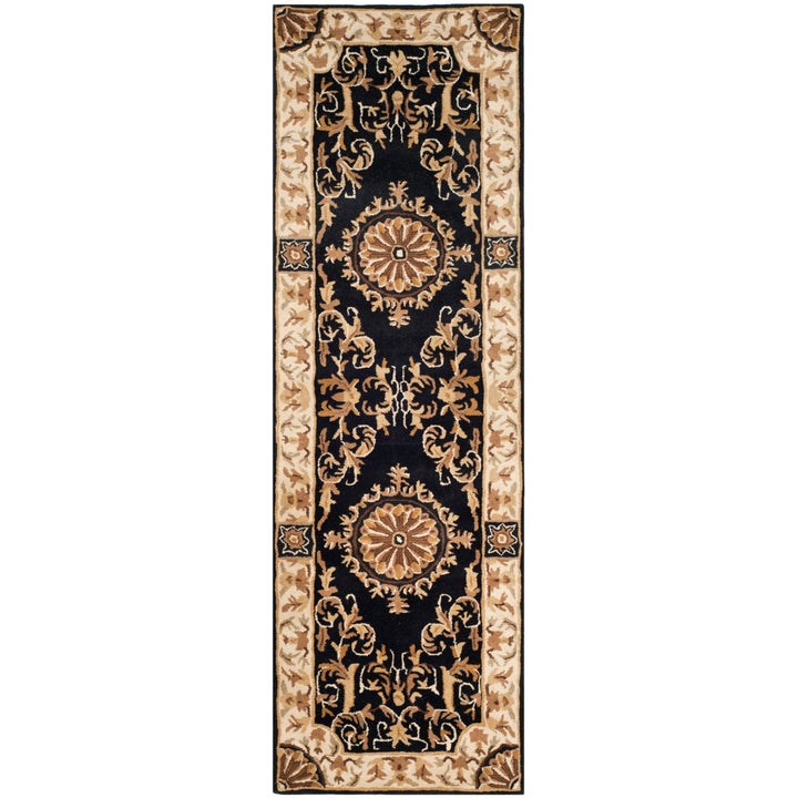 SAFAVIEH Empire EM459D Handmade Black / Ivory Rug Image 5