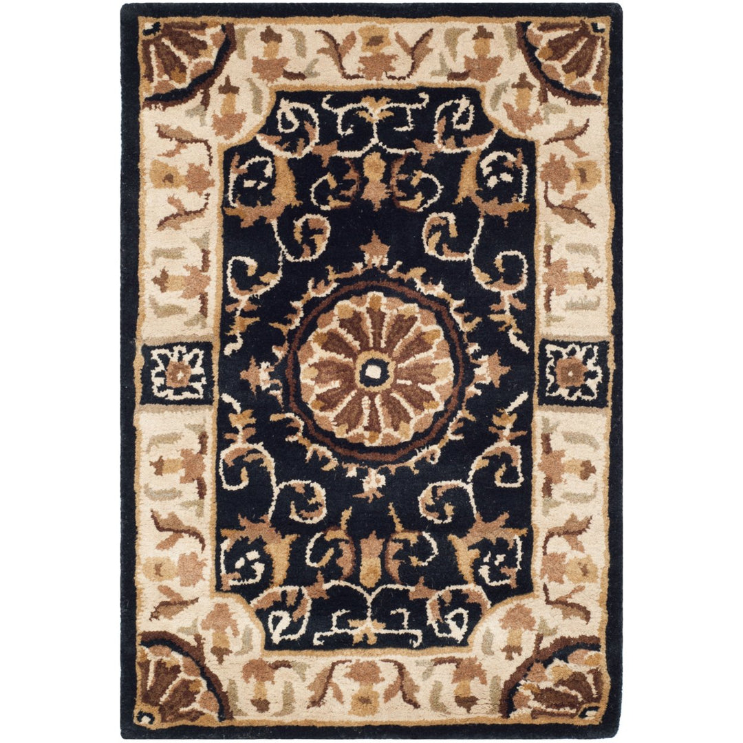 SAFAVIEH Empire EM459D Handmade Black / Ivory Rug Image 7