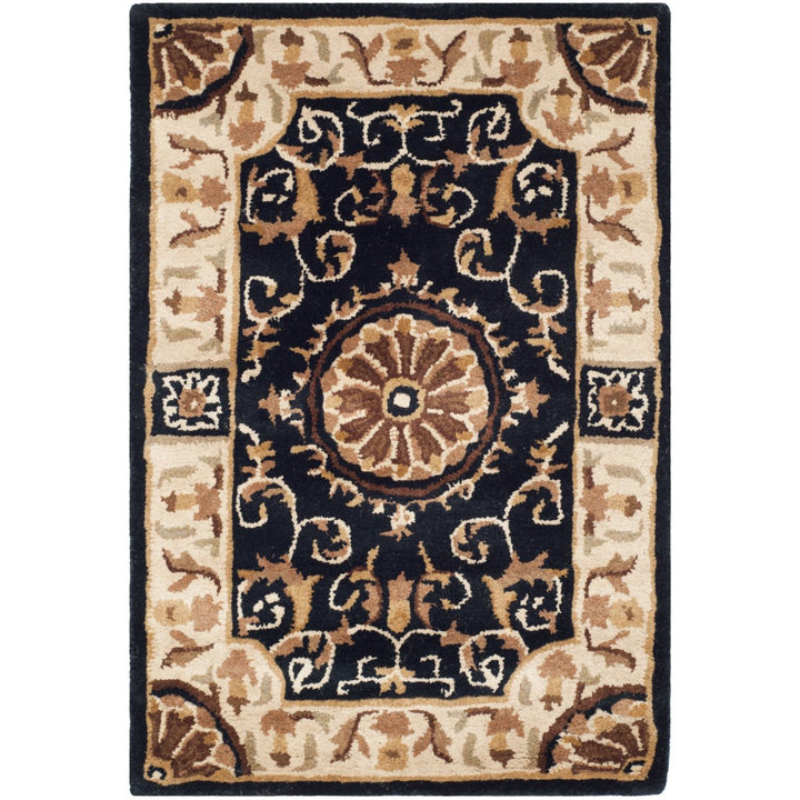 SAFAVIEH Empire EM459D Handmade Black / Ivory Rug Image 7