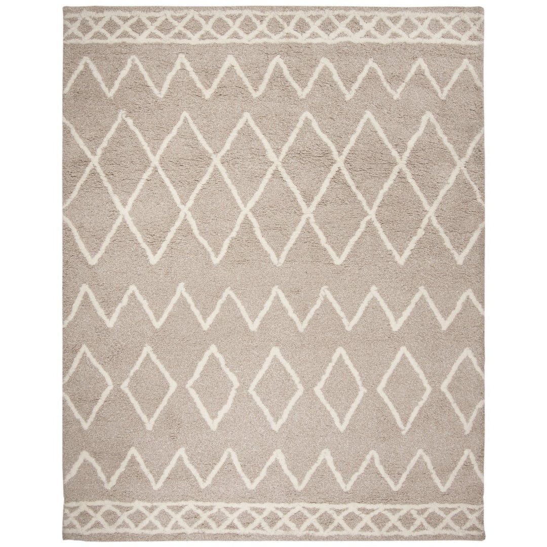 SAFAVIEH Equinox Shag EQS711B Handmade Beige / Ivory Rug Image 3