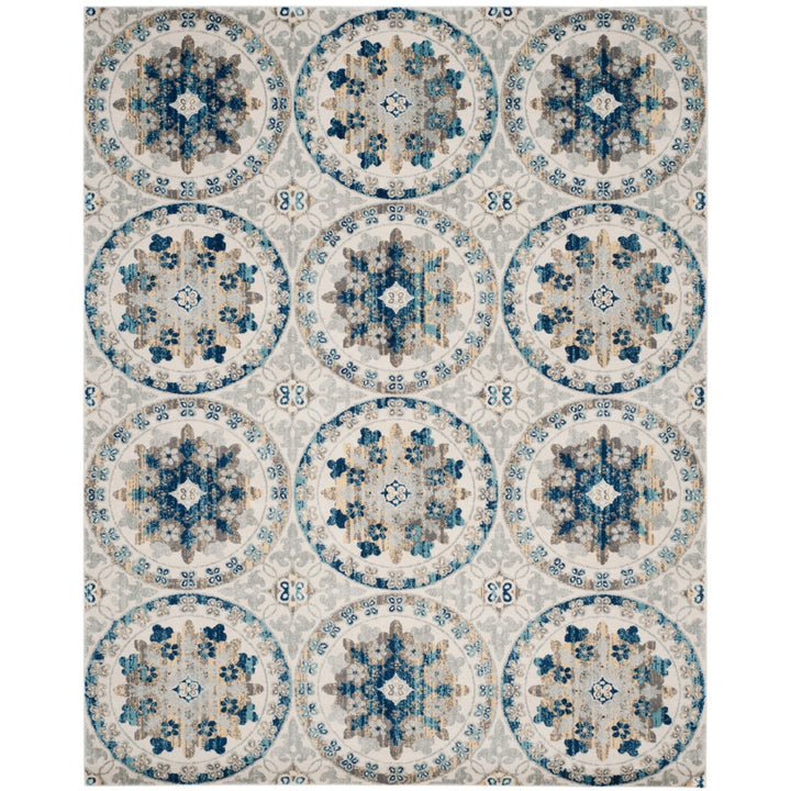 SAFAVIEH Evoke Collection EVK212C Ivory / Blue Rug Image 1