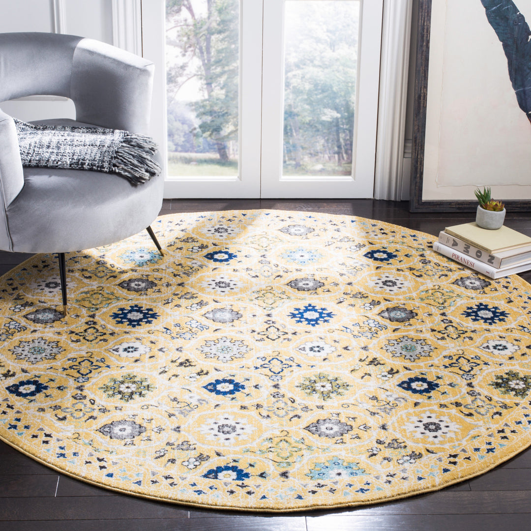 SAFAVIEH Evoke Collection EVK210B Gold / Ivory Rug Image 2