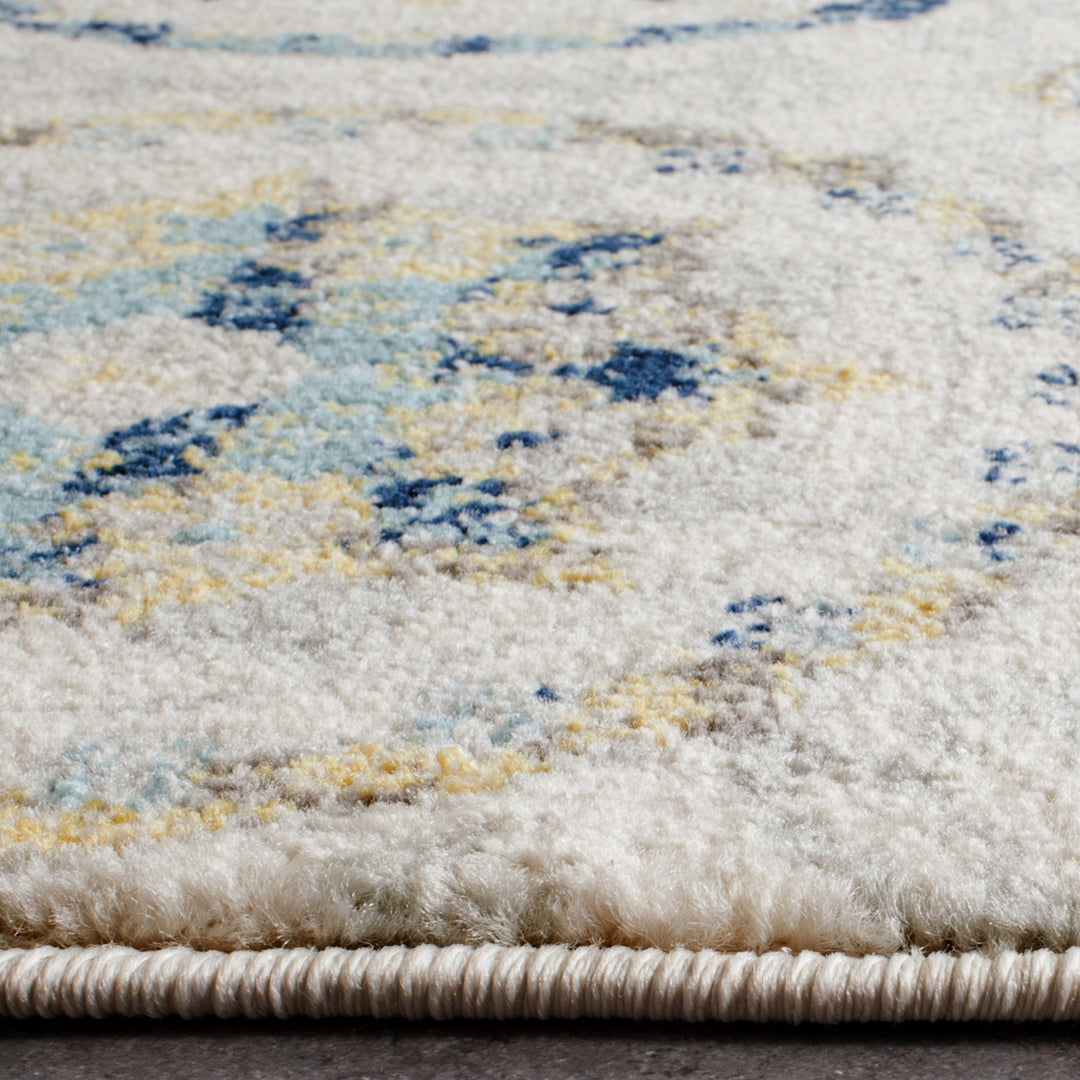 SAFAVIEH Evoke Collection EVK212C Ivory / Blue Rug Image 4