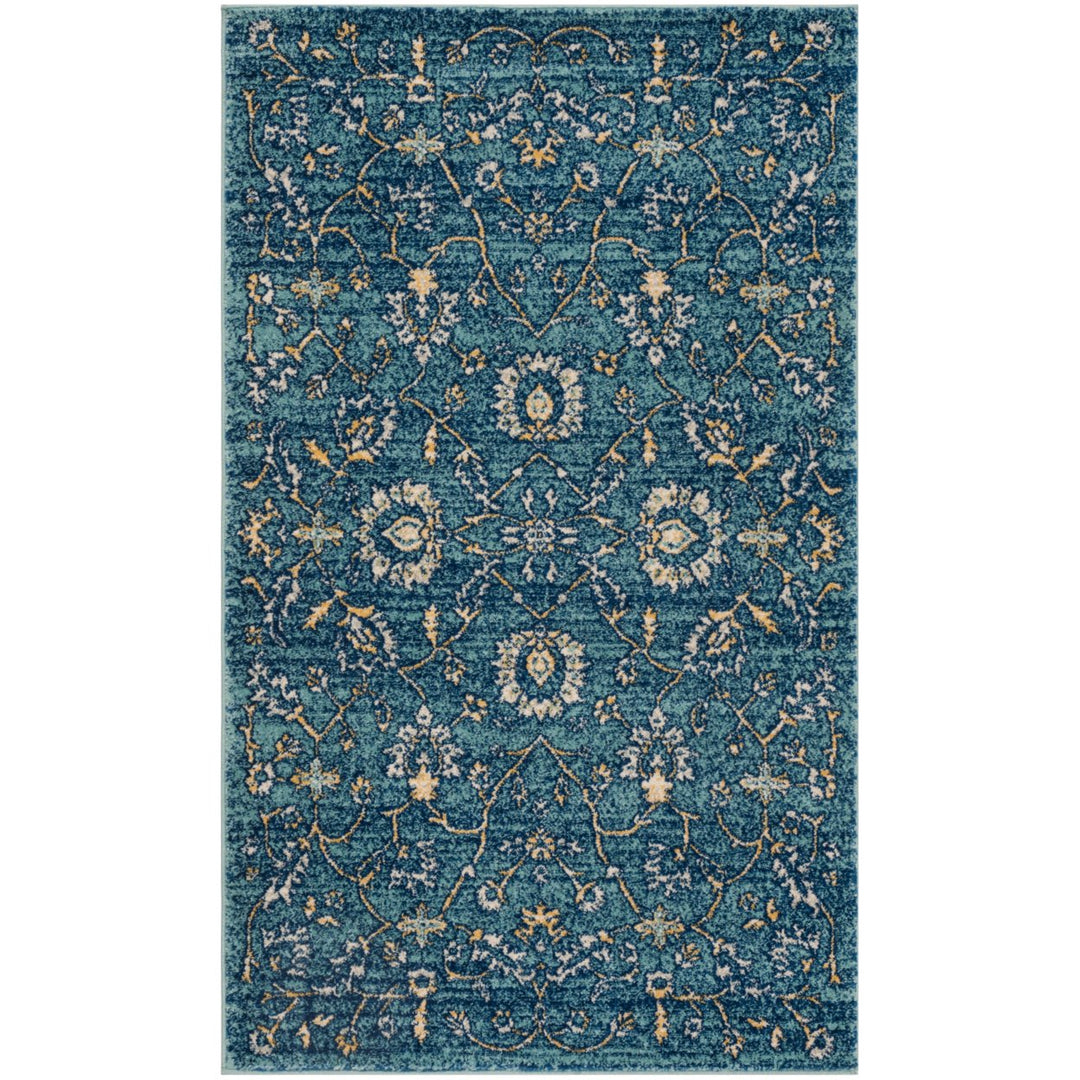 SAFAVIEH Evoke Collection EVK218E Light Blue / Gold Rug Image 1