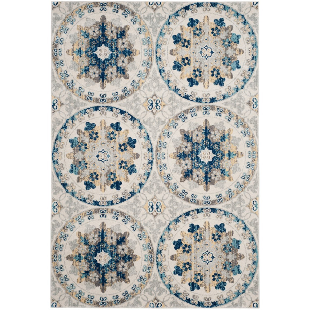 SAFAVIEH Evoke Collection EVK212C Ivory / Blue Rug Image 1