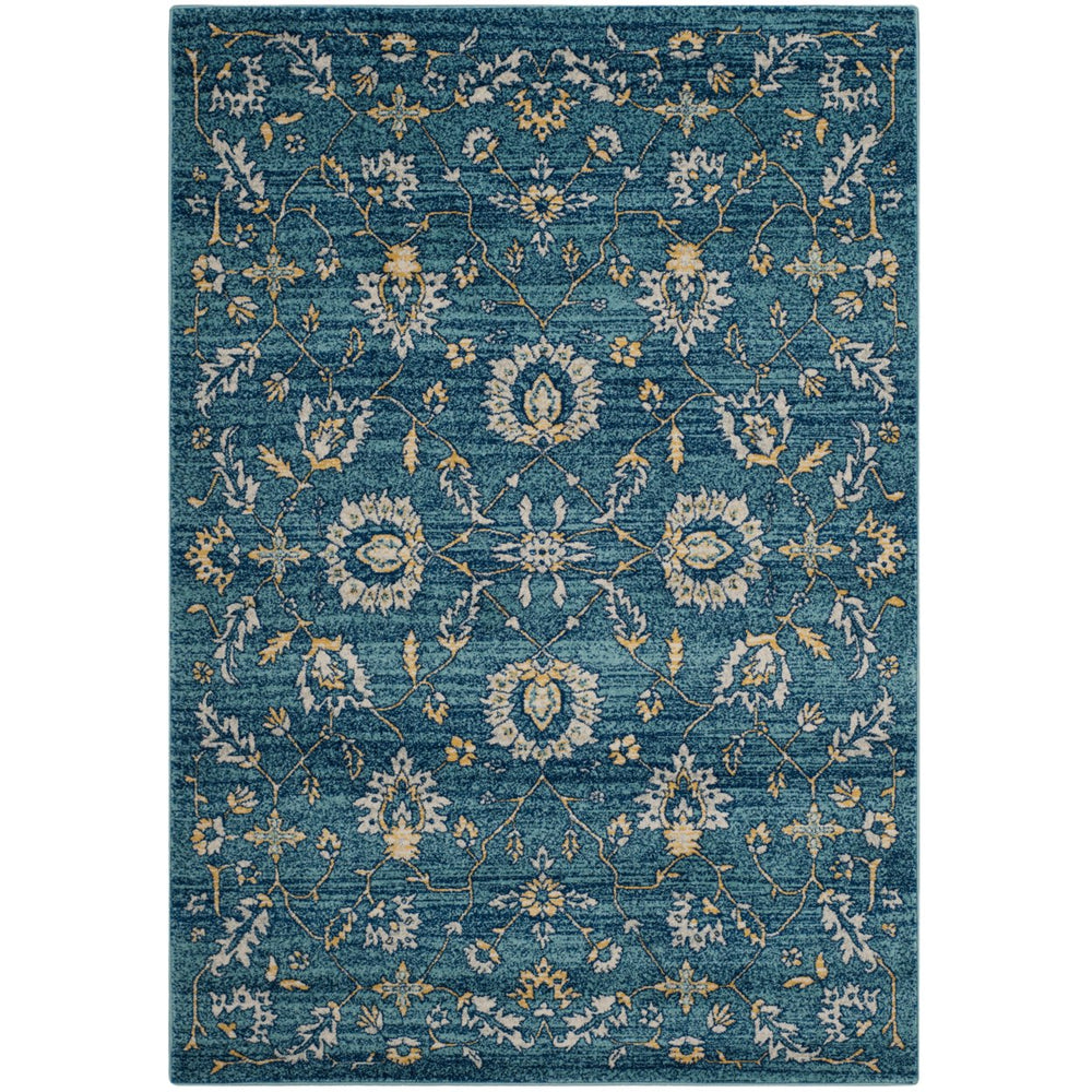 SAFAVIEH Evoke Collection EVK218E Light Blue / Gold Rug Image 2