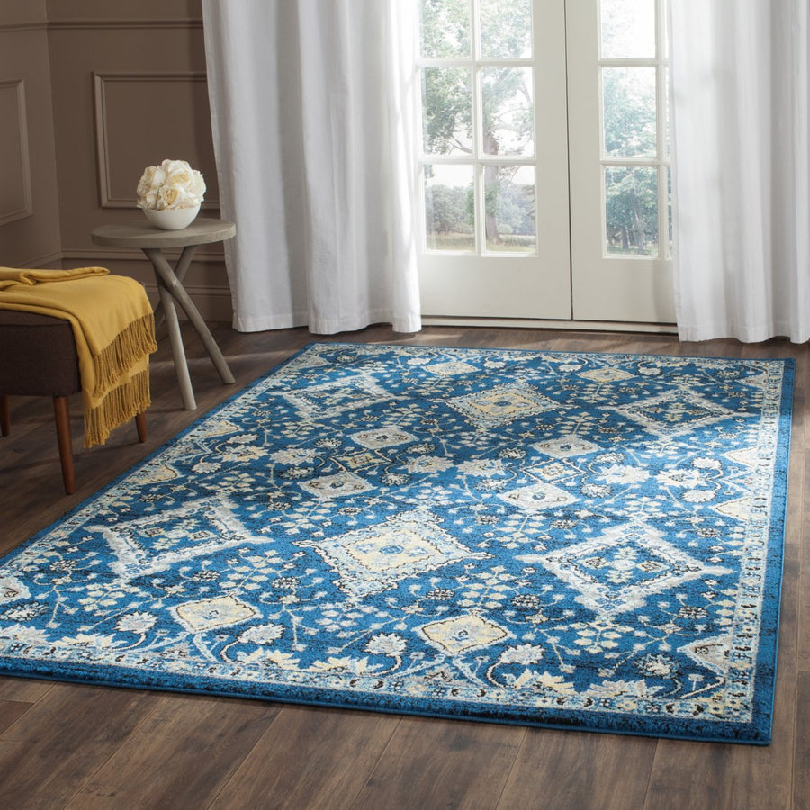 SAFAVIEH Evoke Collection EVK224A Royal / Ivory Rug Image 1