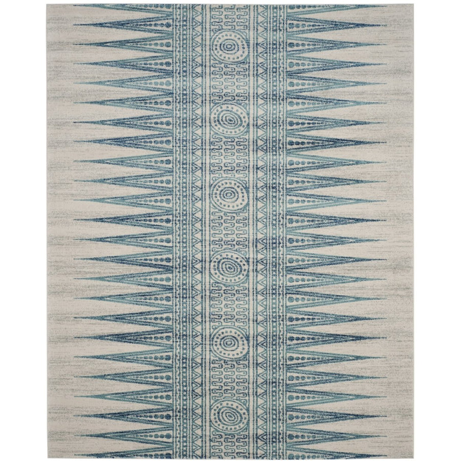 SAFAVIEH Evoke Collection EVK226T Ivory / Turquoise Rug Image 1