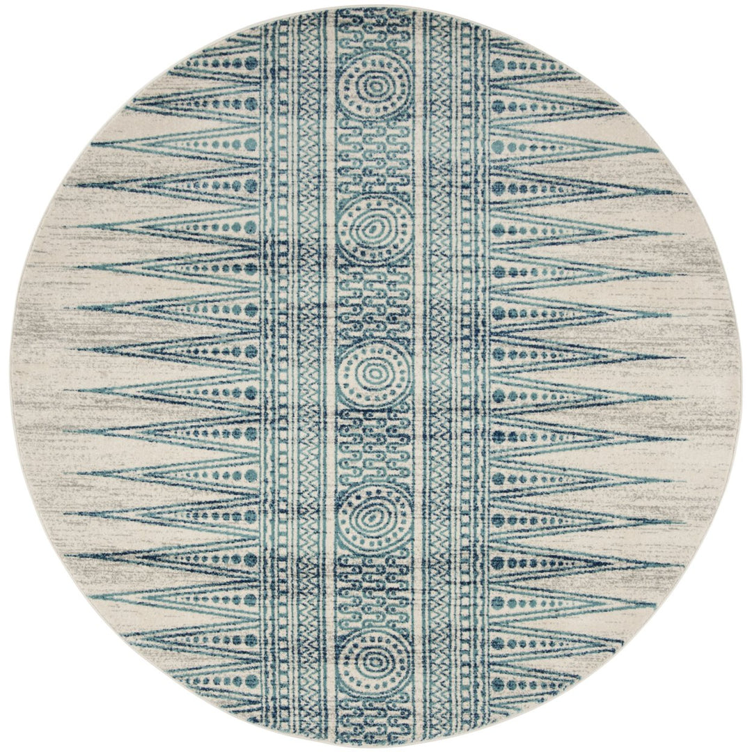 SAFAVIEH Evoke Collection EVK226T Ivory / Turquoise Rug Image 4