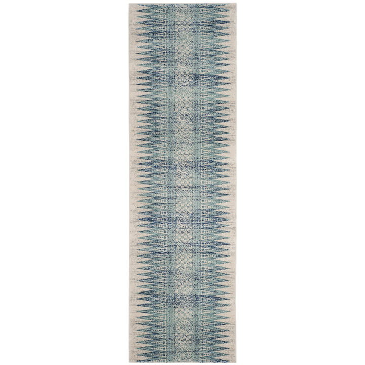 SAFAVIEH Evoke Collection EVK226T Ivory / Turquoise Rug Image 5