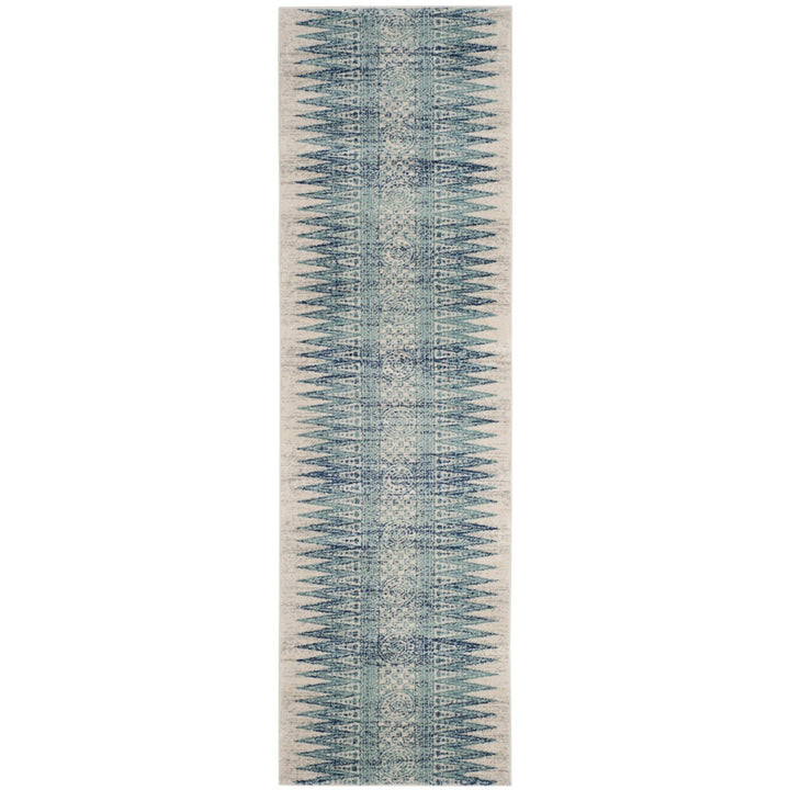 SAFAVIEH Evoke Collection EVK226T Ivory / Turquoise Rug Image 1