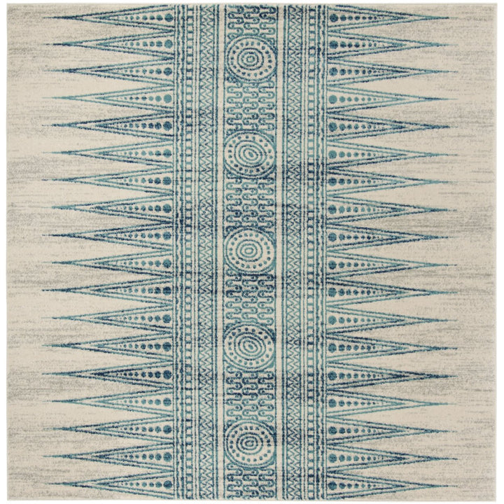 SAFAVIEH Evoke Collection EVK226T Ivory / Turquoise Rug Image 6